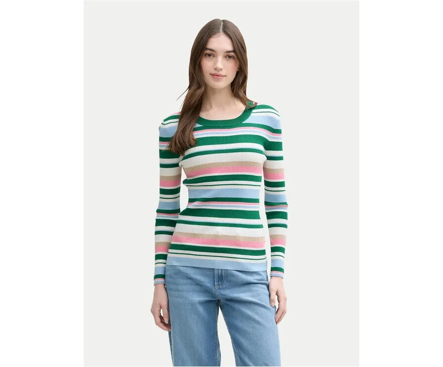 obrazek 1 Tom Tailor Denim Sweter 1045615 Kolorowy Slim Fit