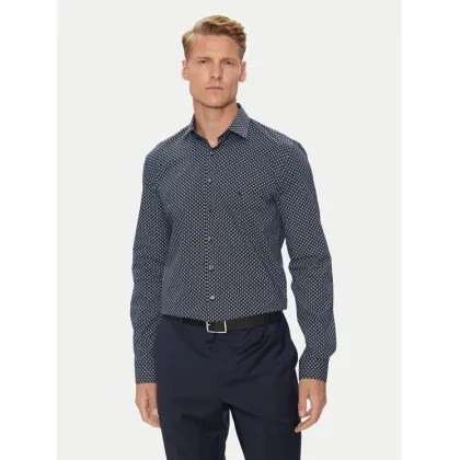 Zdjęcie Calvin Klein Koszula Poplin 2Tones Print Slim K10K113545 Granatowy Slim Fit
