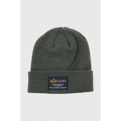 Zdjęcie Alpha Industries czapka Crew Beanie kolor zielony z cienkiej dzianiny 128924.257-ZIELONY