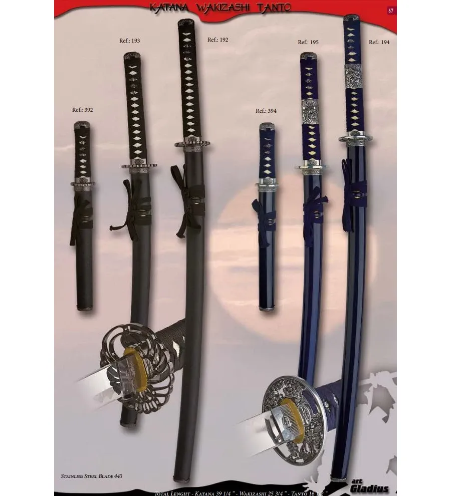 obrazek 1 Stylowe repliki broni japońskich - katana, wakizashi, tanto
