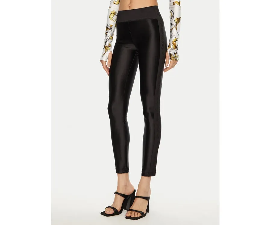 obrazek 1 Versace Jeans Couture Legginsy 78HAC114 Czarny Slim Fit