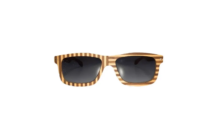 obrazek 1 Nietypowe, drewniane okulary męskie w paski - Legno Light