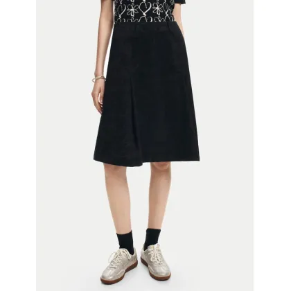 Zdjęcie Desigual Spódnica trapezowa Lettering Lacroix 24WWFW07 Czarny Regular Fit