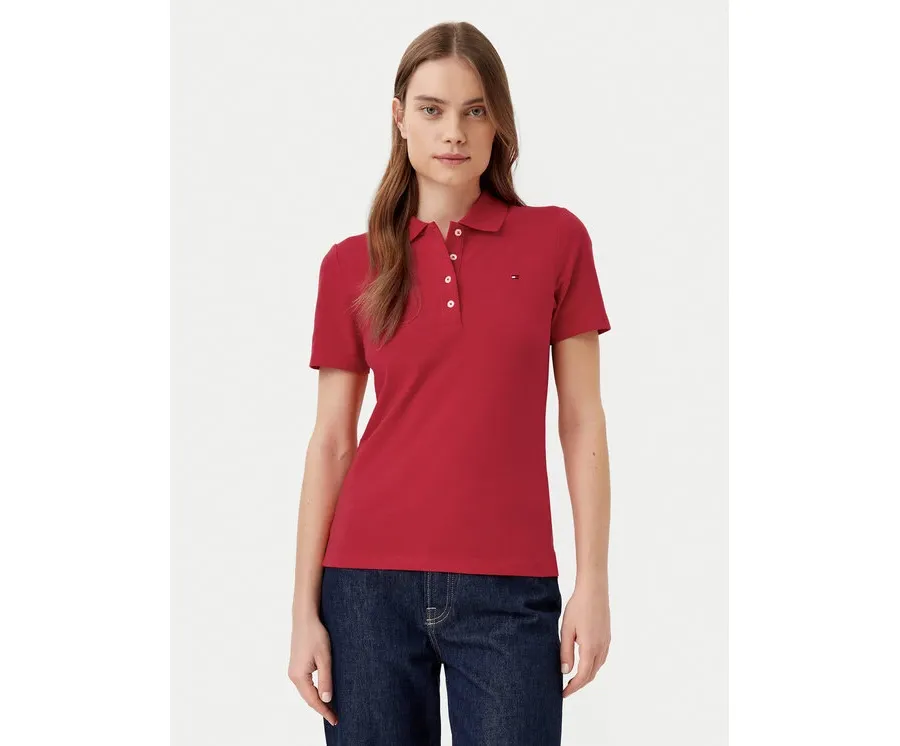 obrazek 1 Tommy Hilfiger Polo 1985 WW0WW43225 Czerwony Slim Fit
