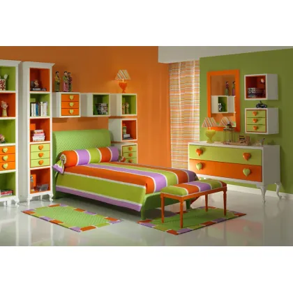 Zdjęcie Stylowa kolorowa sypialnia dla dziewczynek - Halley