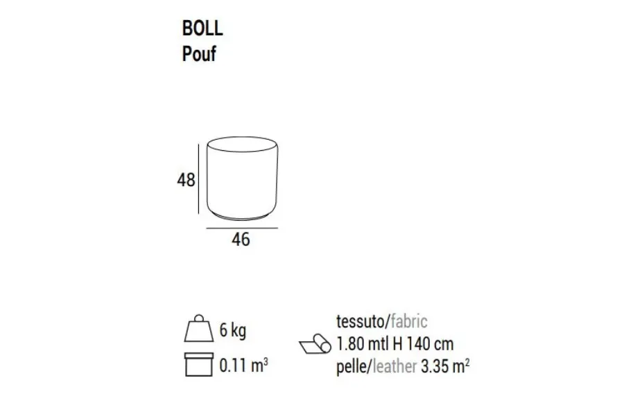 obrazek 3 Piękna pufa Boll z wysokiej jakości materiałów