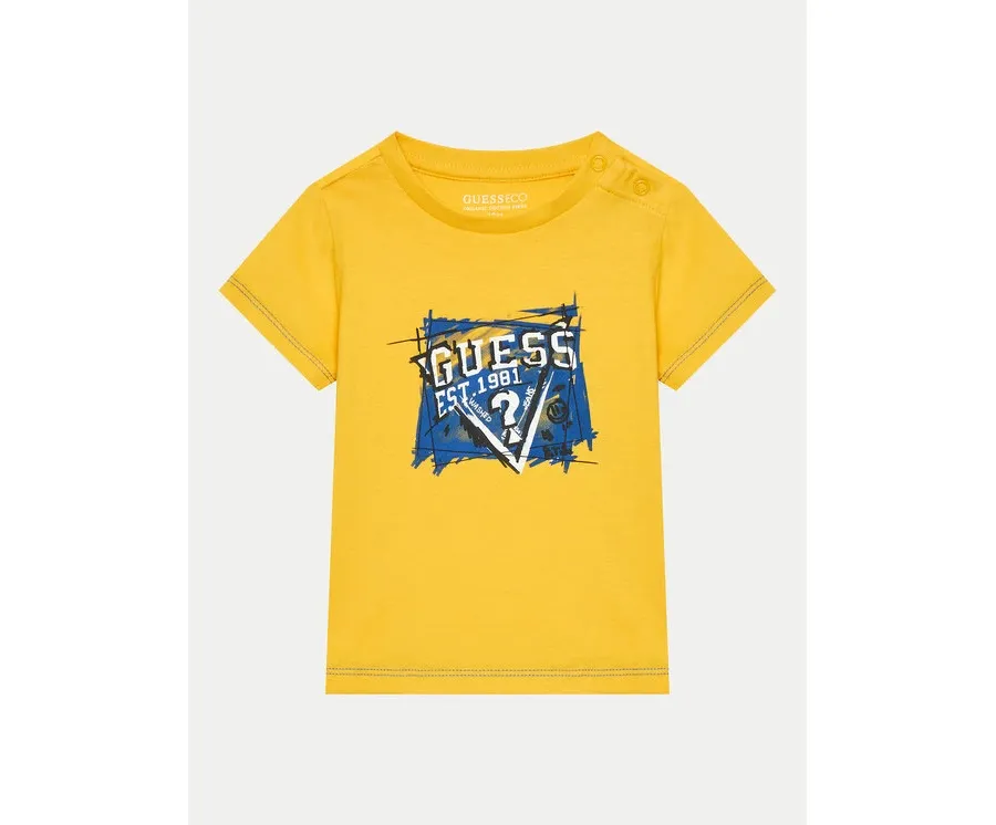 obrazek 1 Guess T-Shirt N4YI00 K8HM4 Żółty Regular Fit