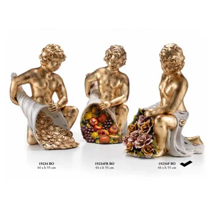 Picture A wonderful large angel with a cornucopia filled with flowers - Valle d'oro Patchi