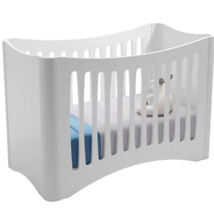 Zdjęcie Białe, profilowane łóżeczko FUSION - Mathy by Bols