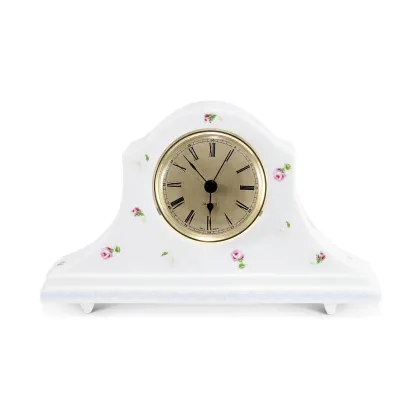 Zdjęcie Stylowy porcelanowy zegar pokojowy z kolekcji RoseLine – Leander