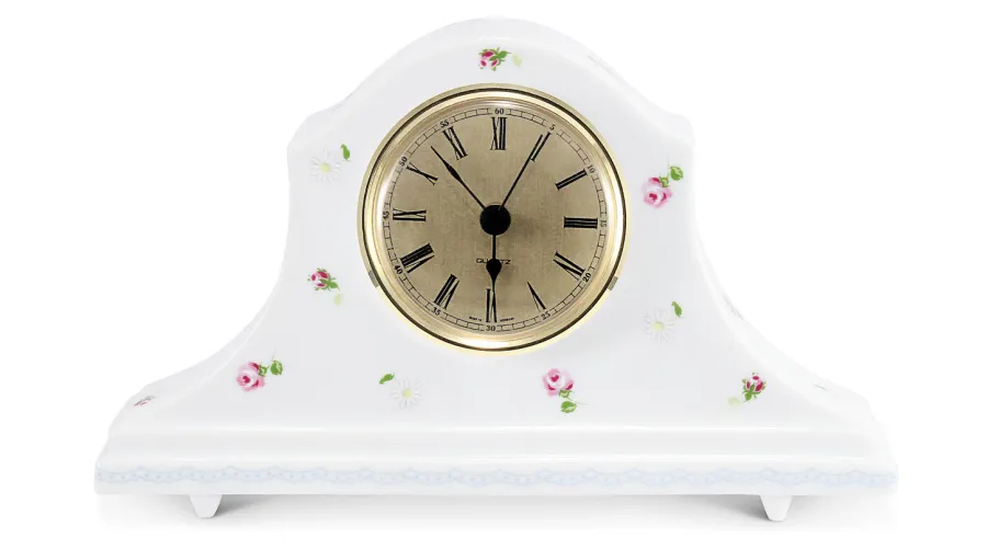 obrazek 1 Stylowy porcelanowy zegar pokojowy z kolekcji RoseLine – Leander