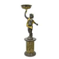Picture A unique sculpture of a putto made of bronze