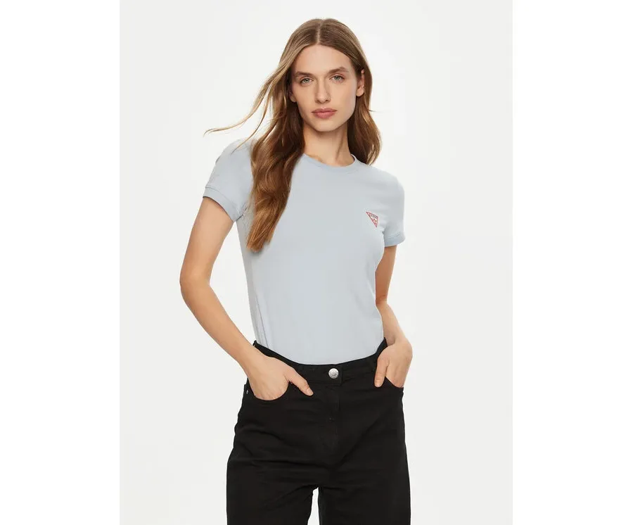 obrazek 1 Guess T-Shirt SS CN MINI TRIANGLE Niebieski Shirt Fit