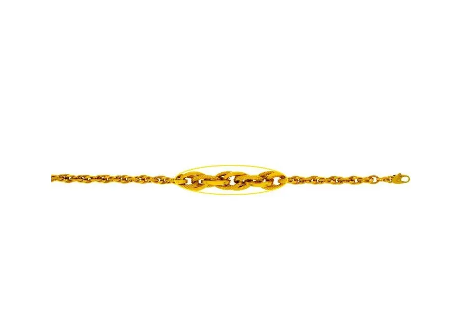 obrazek 1 Stylowy złoty łańcuszek z pięknym splotem 45 cm