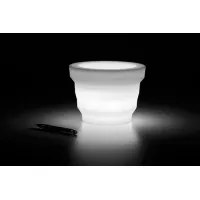 Picture A luxurious vase for the garden and home in a modern style, illuminated with a LED lamp - Plust