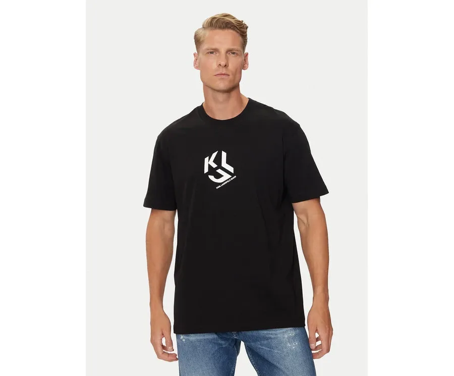 obrazek 1 KARL LAGERFELD T-Shirt Klj Regular Monogram Sslv Tee 236D1704 Czarny Regular Fit Karl Lagerfeld Jeans