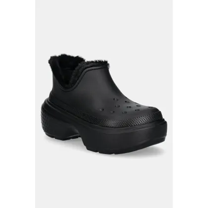 Zdjęcie Crocs botki Stomp Lined Shorty Boot damskie kolor czarny na platformie ocieplone 210673.060