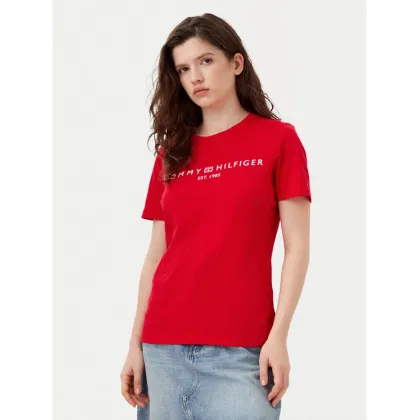Zdjęcie Tommy Hilfiger T-Shirt WW0WW40276 Czerwony Regular Fit