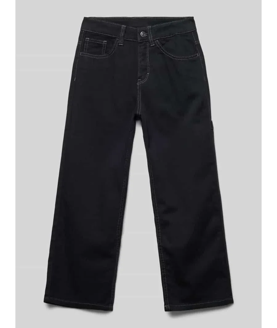 obrazek 1 Spodnie o kroju relaxed fit z czystej bawełny