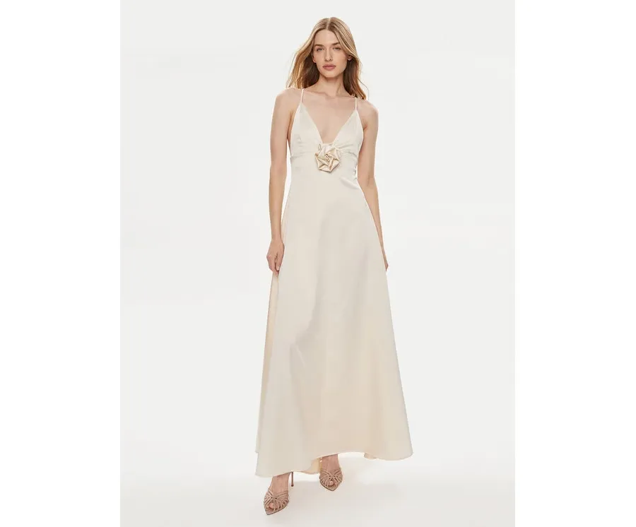 obrazek 1 Kontatto Sukienka wieczorowa YM825 Beżowy Regular Fit