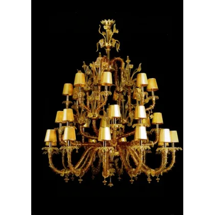 Zdjęcie Wyjątkowy szklany żyrandol z włoch