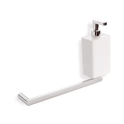 Zdjęcie Designerski wieszak na ręczniki z dozownikiem na mydło - Stilhaus
