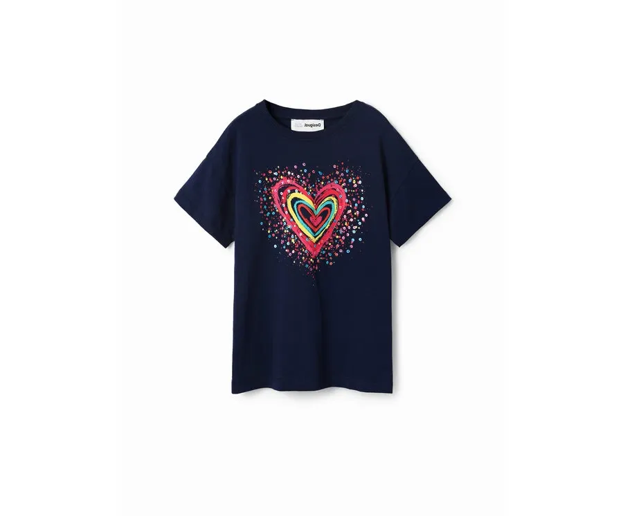 obrazek 1 Desigual T-Shirt 23SGTK20 Granatowy Regular Fit