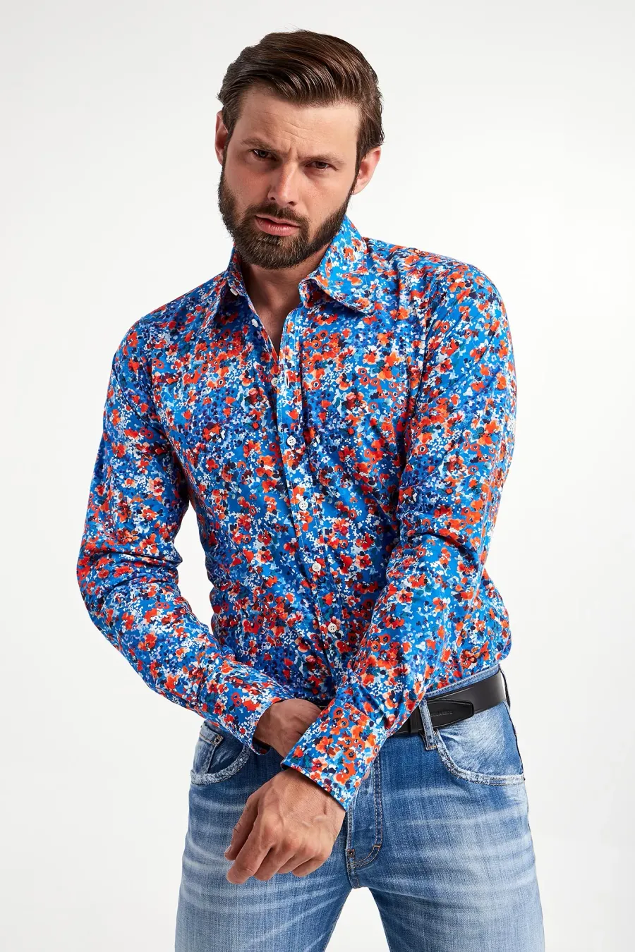 obrazek 1 Koszula męska w kwiaty DSQUARED2 Dsquared2