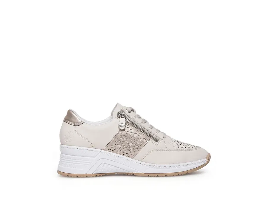 obrazek 1 Rieker Sneakersy N4344-60 Écru