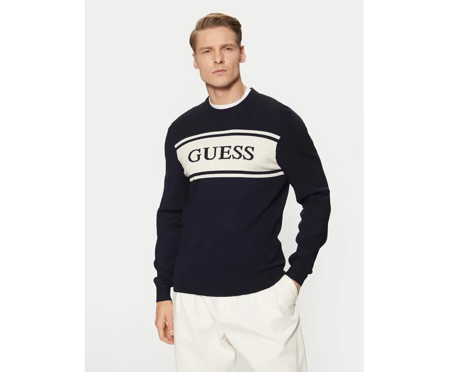 obrazek 1 Guess Sweter M5RR13 Z3KK2 Granatowy Regular Fit