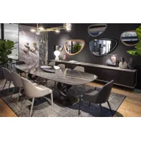 Picture Luxurious, glass, oblong table for the living room - Ozzio