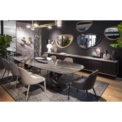 Zdjęcie Luksusowy, szklany, podłużny stół do salonu - Ozzio