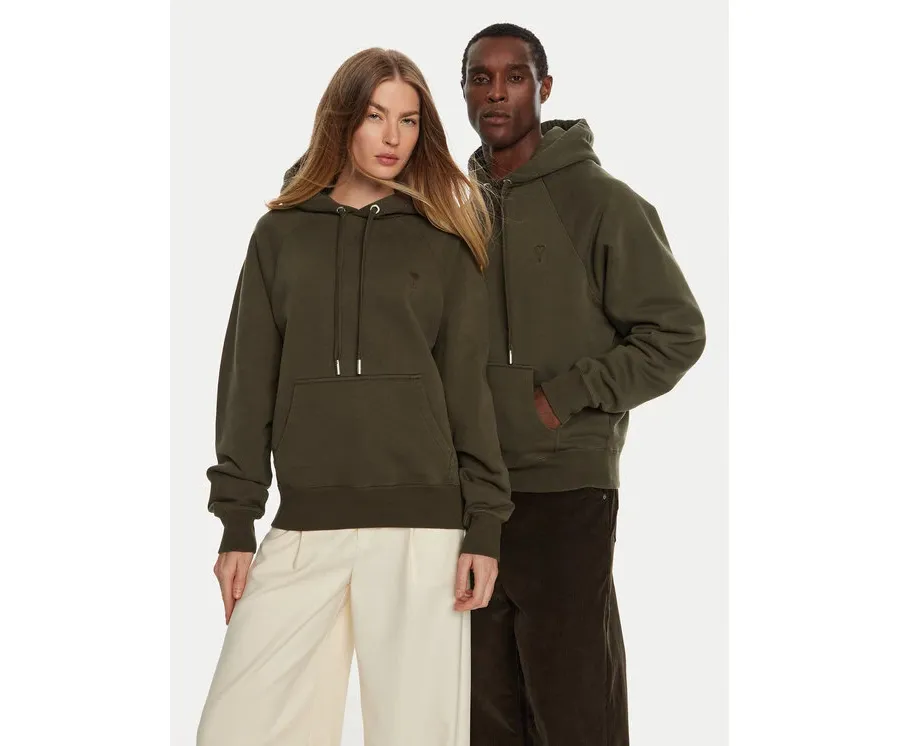 obrazek 1 AMI PARIS Bluza USW240 JE0091 Khaki Regular Fit