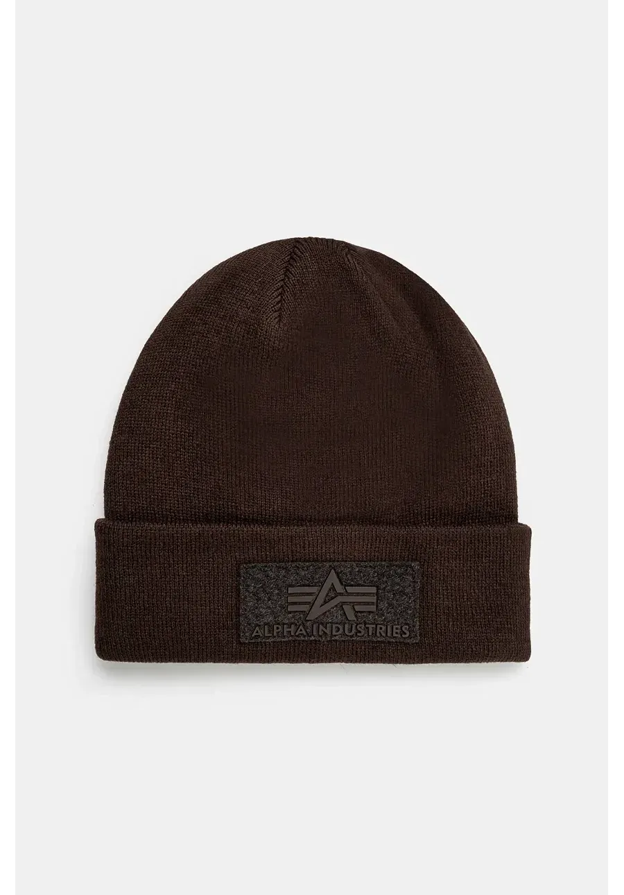obrazek 1 Alpha Industries czapka kolor brązowy z grubej dzianiny