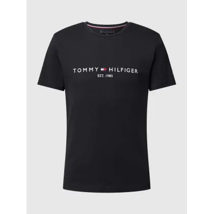 Zdjęcie Tommy Hilfiger T-Shirt Core Logo Tee MW0MW11465 Czarny Slim Fit