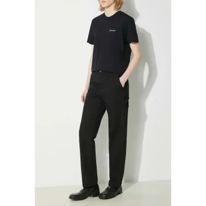 Zdjęcie Carhartt WIP spodnie bawełniane Pierce Pant kolor czarny proste high waist I033140.8902