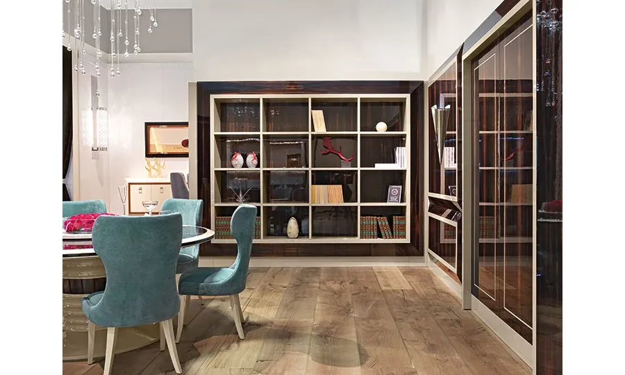 sophisticated Italian libraries in a classic style