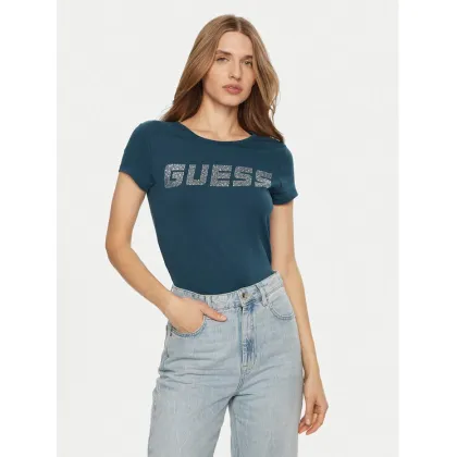 Zdjęcie Guess T-Shirt V4BI16 KCIV1 Niebieski Regular Fit