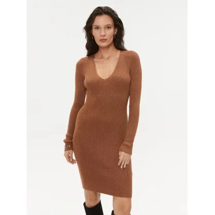 Zdjęcie TWINSET Sukienka dzianinowa 232TT3272 Brązowy Slim Fit