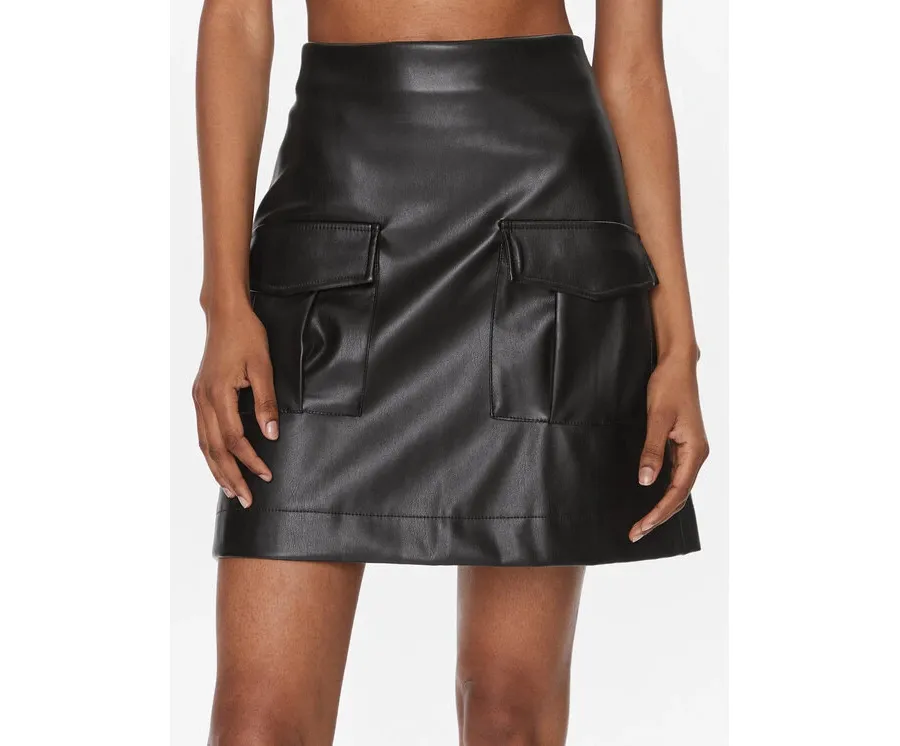 obrazek 1 Vero Moda Spódnica skórzana Sof 10299436 Czarny Regular Fit