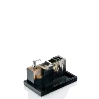 Zdjęcie Stylowa taca z drewna z lakierowanym czarnym połyskiem - Arcahorn