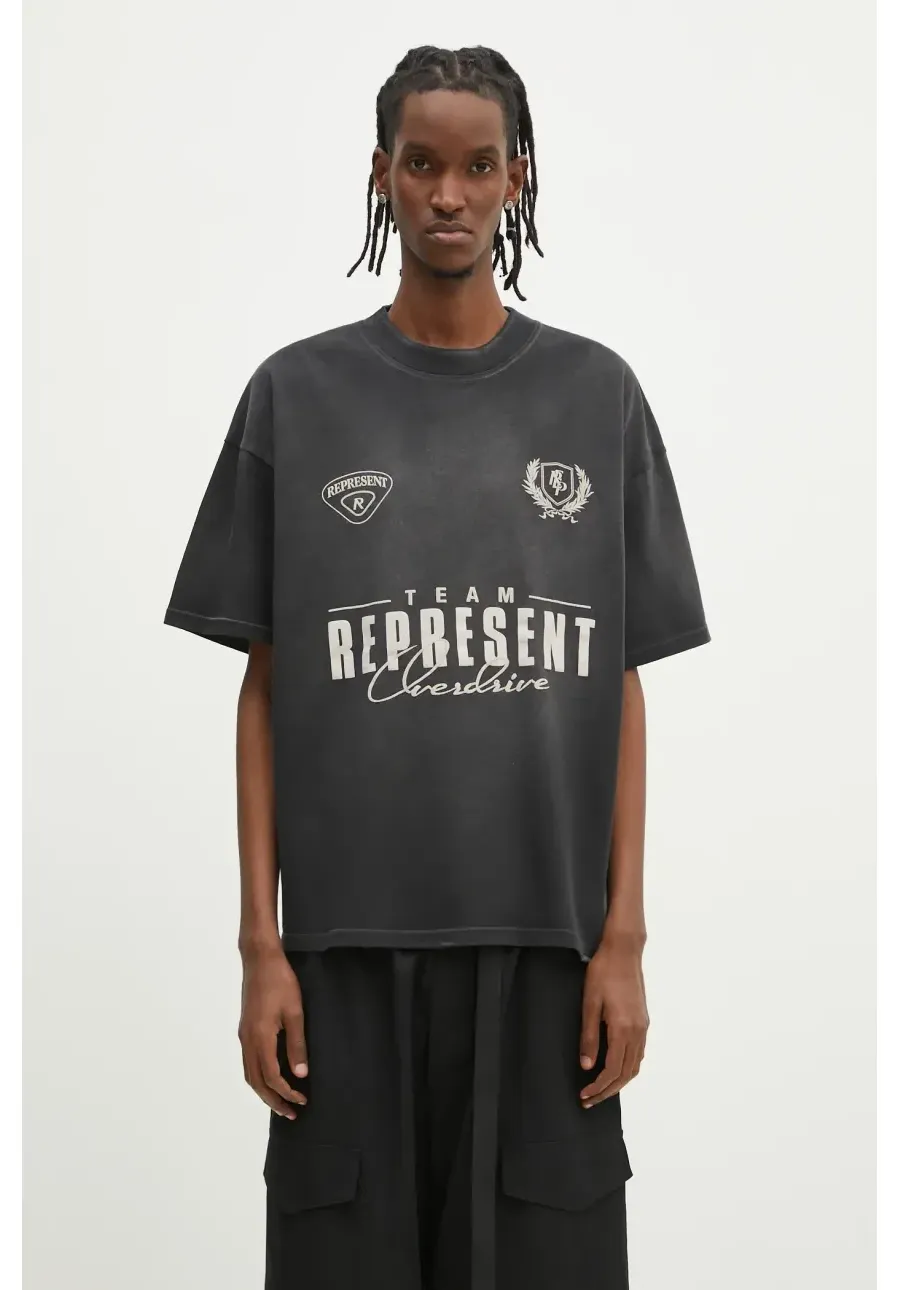 obrazek 1 Represent t-shirt bawełniany World Championship męski kolor czarny wzorzysty MLM41143.04