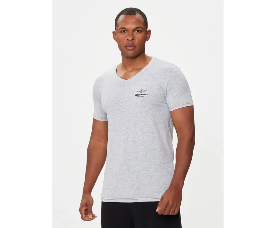 obrazek 1 Aeronautica Militare T-Shirt AM1UTI004 Szary Regular Fit