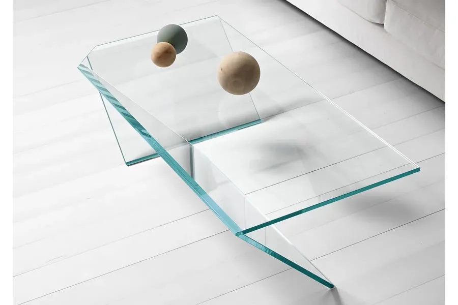 obrazek 2 Włoski szklany niski stół do salonu - Tonelli Design
