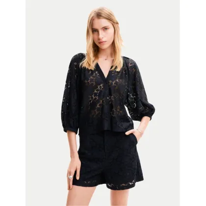 Zdjęcie Desigual Bluzka Dharma 24SWBW02 Czarny Loose Fit