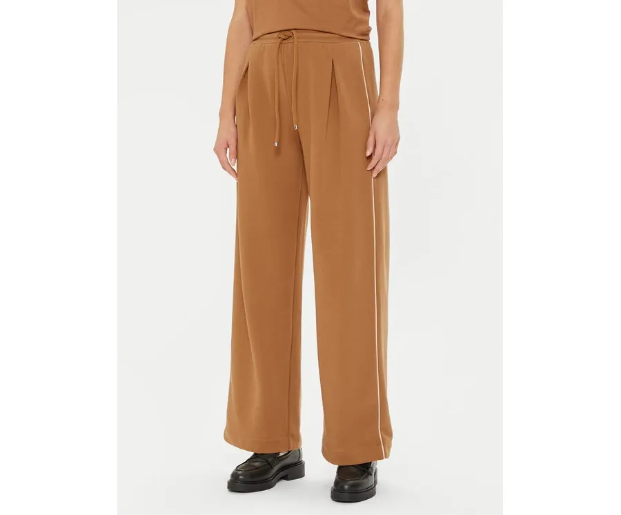 obrazek 1 Max Mara Leisure Spodnie dresowe Curve 2426786068 Brązowy Regular Fit