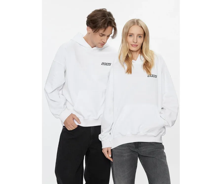 obrazek 1 2005 Bluza Unisex Basic Biały Relaxed Fit