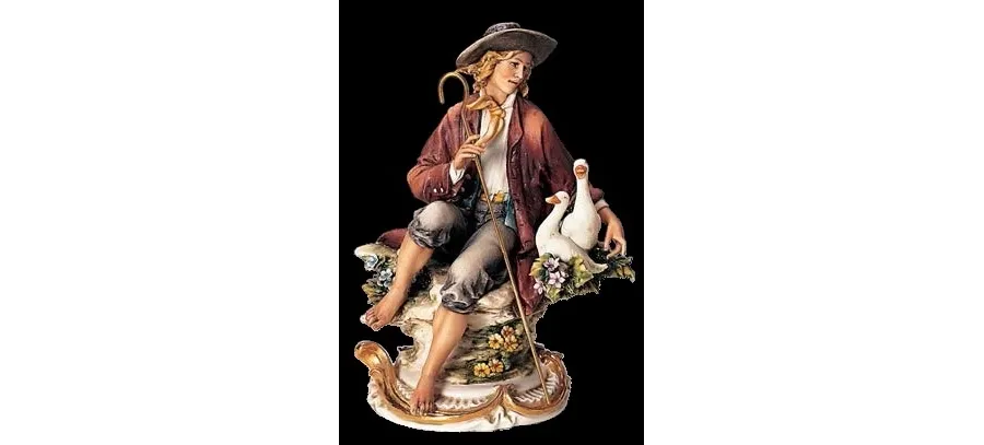 obrazek 1 Porcelanowy mężczyzna pasący gęsi