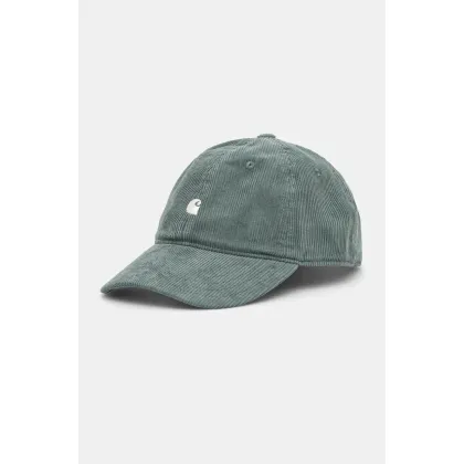 Zdjęcie Carhartt WIP czapka z daszkiem Harlem Cap kolor zielony gładka I028955.2OXXX