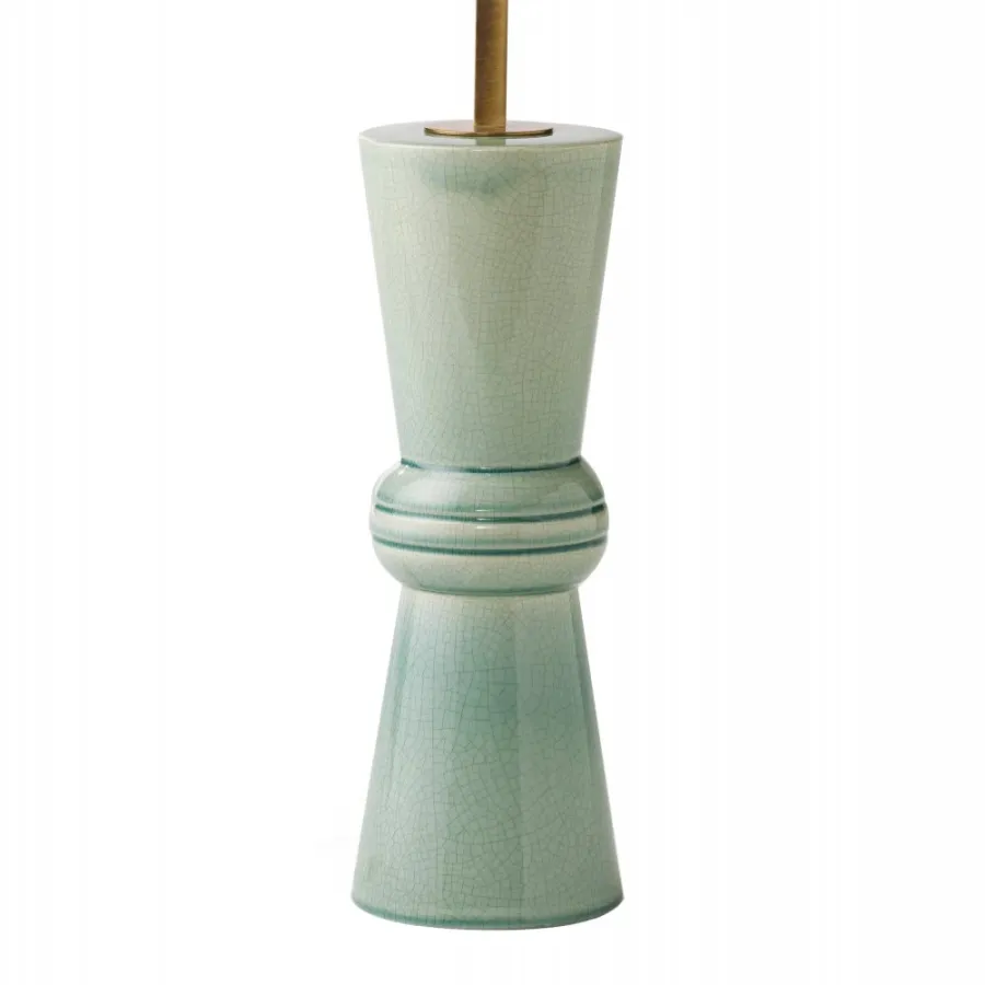 obrazek 3 Lampa stołowa z mosiężną ramą H.84xL.36xP.12 cm